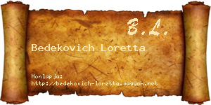 Bedekovich Loretta névjegykártya